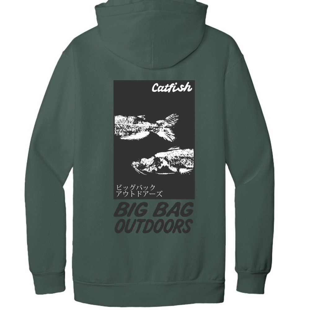 Catfish Gyotaku Hoodie - Big Bag Outdoors