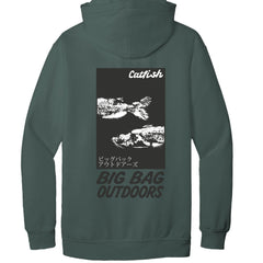 Catfish Gyotaku Hoodie - Big Bag Outdoors