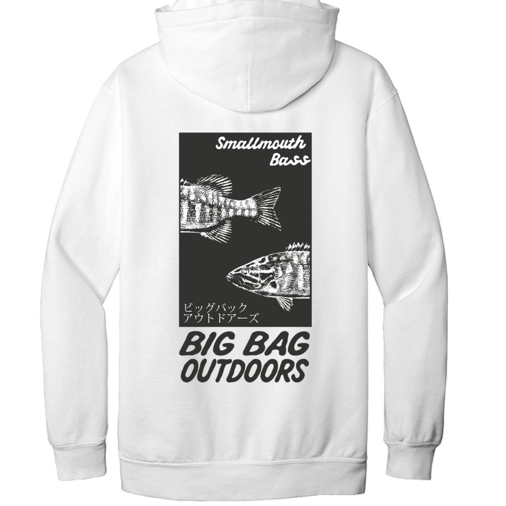 Smallmouth Gyotaku Hoodie - Big Bag Outdoors