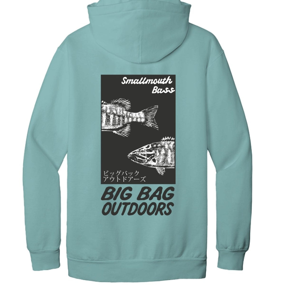 Smallmouth Gyotaku Hoodie - Big Bag Outdoors