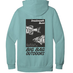 Smallmouth Gyotaku Hoodie - Big Bag Outdoors