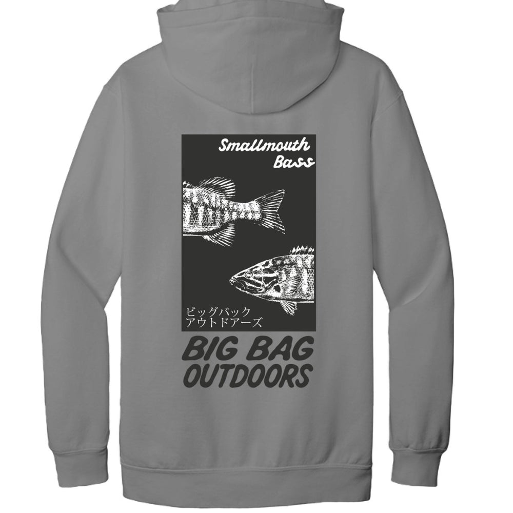 Smallmouth Gyotaku Hoodie - Big Bag Outdoors