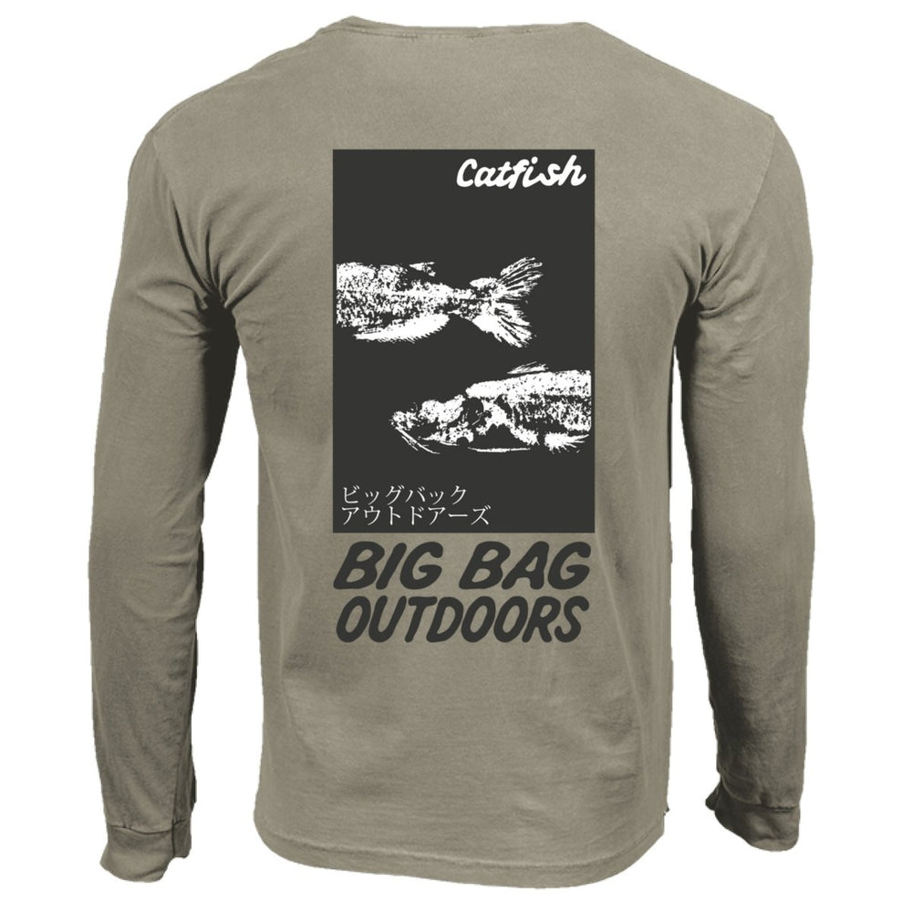 Gyotaku Catfish Long Sleeve Tee - Big Bag Outdoors