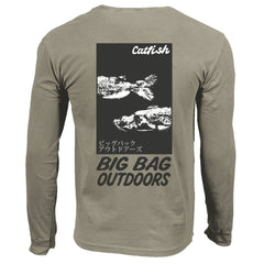 Gyotaku Catfish Long Sleeve Tee - Big Bag Outdoors