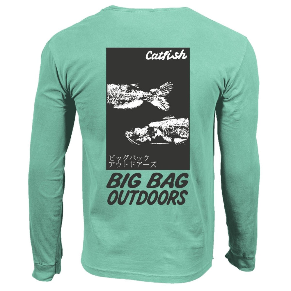 Gyotaku Catfish Long Sleeve Tee - Big Bag Outdoors
