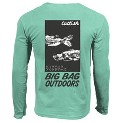 Gyotaku Catfish Long Sleeve Tee - Big Bag Outdoors